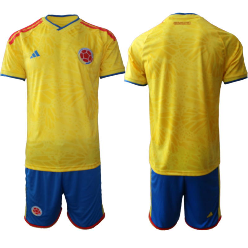 Men Colombia home #1 style 2026 World Cup Soccer jersey-0